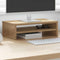 vidaXL - Monitorstandaard - 42x24x13 - cm - bewerkt - hout - artisanaal - eikenkleur