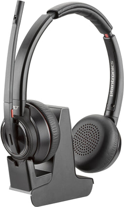 HP Poly Savi 8220-M - Office Stereo DECT Headset - Ruisonderdrukking - Zwart