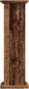vidaXL - Plantenstandaard - 33x33x100 - cm - bewerkt - hout - oud - houtkleurig