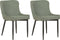 EVERLY - Eetkamerstoel set van 2 - Groen - Polyester