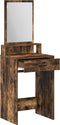 vidaXL - Kaptafel - met - Laden - - - Gerookt - Eiken, - 50x41x140 - cm