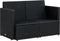 vidaXL - Tuinbank - 2-zits - met - kussens - poly - rattan - zwart