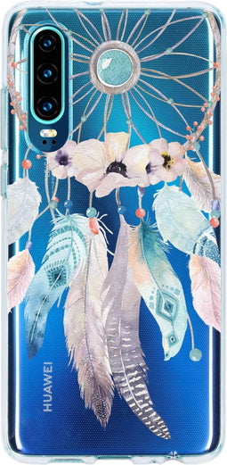 Hoesje Geschikt voor Huawei P30 Hoesje Siliconen - Design Backcover siliconen - Meerkleurig / Dreamcatcher