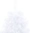 vidaXL - Kunstkerstboom - met - verlichting - en - kerstballen - half - 180 - cm - wit