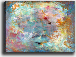 Kunst & Decoratie - Scratch Art Decoratief Canvas Schilderij - Veelkleurig Ontwerp - Ideale Woonaccessoire, Afmeting 70x100x3 cm