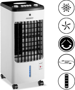 Monzana Mobiele Airco Ventilator - 4 in 1 - 3.5L - Wit Zwart
