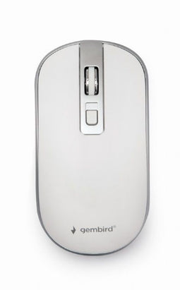 Gembird MUSW-4B-06-WS - Draadloze optische muis - 1600 DPI - Zilver/Wit