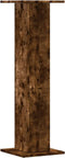 vidaXL - Plantenstandaards - 2 - st - 30x30x95 - cm - bewerkt - hout - gerookt - eiken