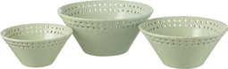 J-Line kom - keramiek - groen - small/medium/large - 3 stuks