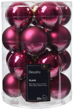 Kerstbal glas d6 cm groentappl 20st