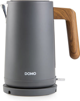DOMO DO9268WK - Waterkoker - 1,7L 360° draaibaar - Grijs met houtlook