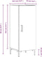 vidaXL - Dressoir - 34,5x34x90 - cm - bewerkt - hout - grijs - sonoma - eikenkleurig