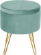 SILAS - Poef - Mintgroen - Fluweel