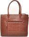 Berba Grote Schoudertas / Crossbodytas Dames - Leer - Gestreept - Laguna - Cognac