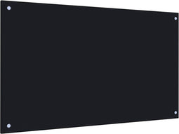 vidaXL - Spatscherm - keuken - 100x60 - cm - gehard - glas - zwart