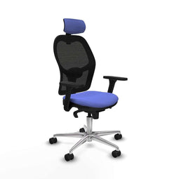 Jorquera Piqueras y Crespo 3D086N2 - Bureaustoel met hoofdsteun - Verstelbare hoogte ademend - Licht Blauw