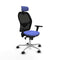 Jorquera Piqueras y Crespo 3D086N2 - Bureaustoel met hoofdsteun - Verstelbare hoogte ademend - Licht Blauw