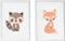 Set van 2 Schilderijen Crochetts 33 x 43 x 2 cm Eekhoorn Fox 2 Onderdelen
