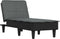 vidaXL - Chaise - longue - stof - donkergrijs