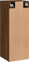 vidaXL - Wandkast - 34,5x34x90 - cm - bewerkt - hout - bruin - eikenkleur