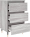vidaXL - Nachtkastje - 40x35x69 - cm - bewerkt - hout - grijs - sonoma - eikenkleurig