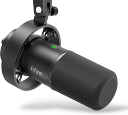 FIFINE K688 - USB / XLR - Dynamische Microfoon - Dempknop - Zwart
