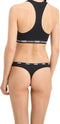 PUMA BASICS Dames 3P String - Katoen en modal - Zwart (3-pack)