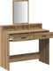 vidaXL - Kaptafel - met - Lades - - - Artisan - Eiken, - 100x41x140 - cm