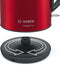 Bosch TWK3P424 - Waterkoker 1,7L - 360 graden draaibaar - Rood/Zwart