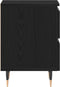 vidaXL - Bedside - Cabinets - 2 - st - Black - Oak - 40x35x50 - cm - Gefabriceerd - Hout
