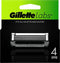 Gillette Labs - Navulmesjes - 6 scheerbladen - Zwart (4 stuks)