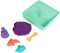 Kinetic Sand - Zandbak-set met 454 g paars origineel kinetisch zand opbergzandbak 4 vormen en gereedschap - Sensorisch speelgoed