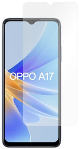 Just in Case Oppo A17 - Gehard Glazen Screenprotector - Krasbestendig - Schokabsorberend