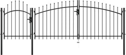 vidaXL - Poort - 1,75x4 - m - staal - zwart