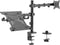 Gembird MA-DA-03 - Bureaustandaard met monitorarm en notebookstandaard - VESA 75/100 mm - Zwart