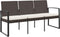 vidaXL - Tuinbank - 3-zits - met - kussens - polypropeen - rattan - bruin