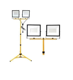 Dubbele LED Floodlight op Statief - 2x 50W - 4500K - Geel