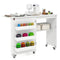 Coast Naaitafel Wit - Opvouwbare Hobbytafel met Opbergruimte en 3 Verborgen Bakken - 118,5 cm