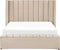 NOYERS - Bed met opbergruimte - Beige - 160 x 200 cm - Fluweel
