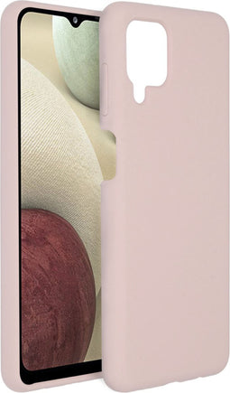 Accezz Samsung Galaxy A12 - Liquid Silicone Backcover - Schokabsorberend - Roze