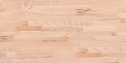 vidaXL - Tafelblad - rechthoekig - 80x40x2,5 - cm - massief - beukenhout