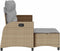 vidaXL - Verstelbare - tuinbank - met - kussens - L-vormig - beige - poly - rattan