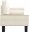vidaXL - Chaise - longue - met - kussens - en - bolster - fluweel - crèmekleurig