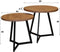 Bijzettafel Classy set van 2 rond acacia - naturel