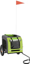 vidaXL - Hondenfietstrailer - oxford - stof - en - ijzer - groen - en - grijs