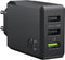 Green Cell CHARGC03 - Oplader - 3xUSB 30W Ultra Charge Smart Charge - Zwart