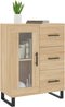 vidaXL - Dressoir - 69,5x34x90 - cm - bewerkt - hout - sonoma - eikenkleurig