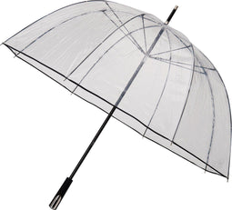 Impliva - Koepelparaplu - Ø 102 cm - Transparant Zwart