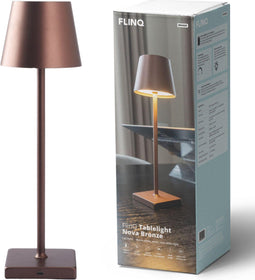 FlinQ Tafellamp Nova - Oplaadbaar Dimbaar met Geheugenstand - 3 Lichtstanden - Wit - 38cm