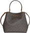 Handtas Dames Michael Kors PRATT-BROWN Bruin 18 X 16 X 9 CM